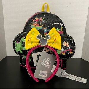 Loungefly Disney Parks Main Street Electrical Parade 50th Backpack and Ears